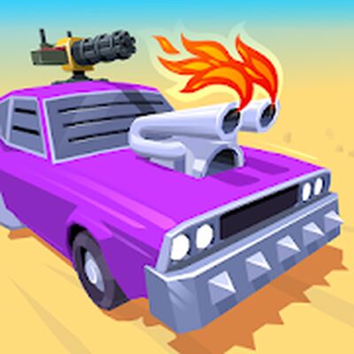Скачать взломанную Desert Riders: Car Battle Game [Много монет] MOD apk на Андроид