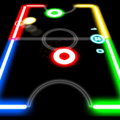 Скачать взломанную Glow Hockey [Много монет] MOD apk на Андроид