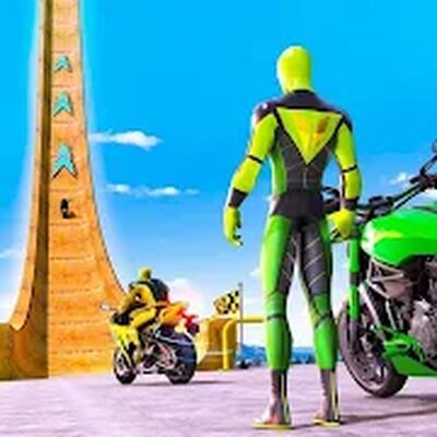 Скачать взломанную Superhero Bike Stunt GT Racing [Мод меню] MOD apk на Андроид