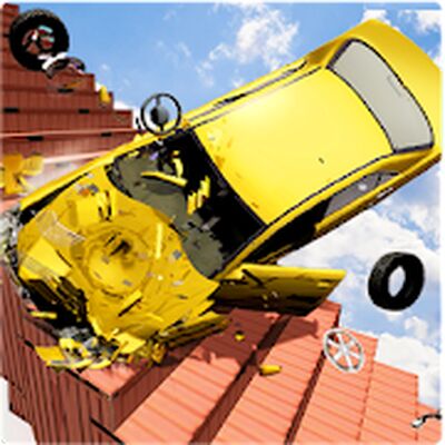 Скачать взломанную Beam Drive Crash Death Stair Car Crash Accidents [Много монет] MOD apk на Андроид