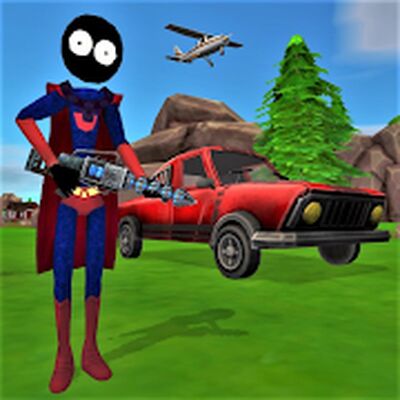 Скачать взломанную Супергерой Стикмэн [Бесплатные покупки] MOD apk на Андроид