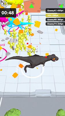Скачать взломанную Dinosaur Rampage [Много монет] MOD apk на Андроид