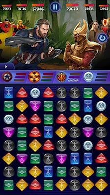 Скачать взломанную MARVEL Puzzle Quest: Hero RPG [Много денег] MOD apk на Андроид