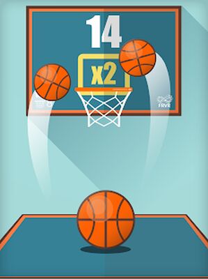 Скачать взломанную Basketball FRVR - Стреляйте обручем и слэм данк! [Много монет] MOD apk на Андроид