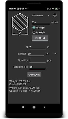 Скачать Калькулятор веса металла [Unlocked] RUS apk на Андроид
