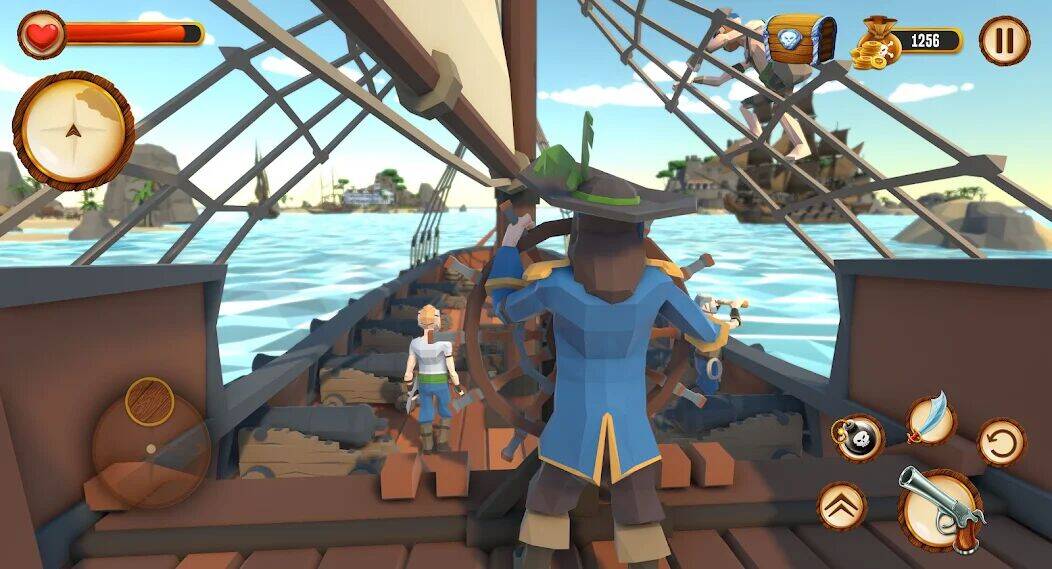 Скачать взломанную Pirate Polygon Caribbean Sea [Много монет] MOD apk на Андроид