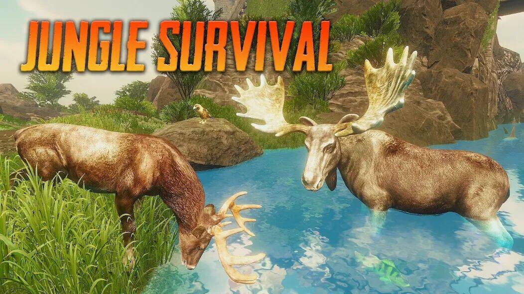Скачать взломанную The Moose - Animal Simulator [Много монет] MOD apk на Андроид