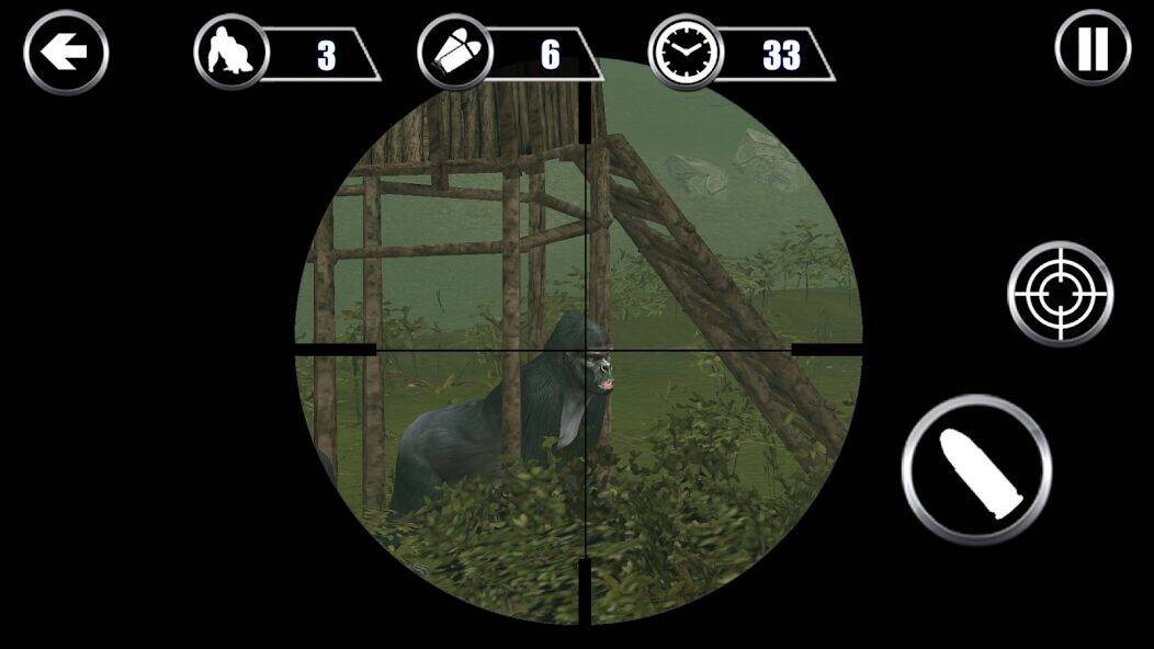 Скачать взломанную Gorilla Hunter: Охотничьи игры [Много монет] MOD apk на Андроид