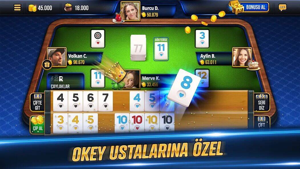 Скачать взломанную Tekel Okey - Online Çanak Okey [Много денег] MOD apk на Андроид