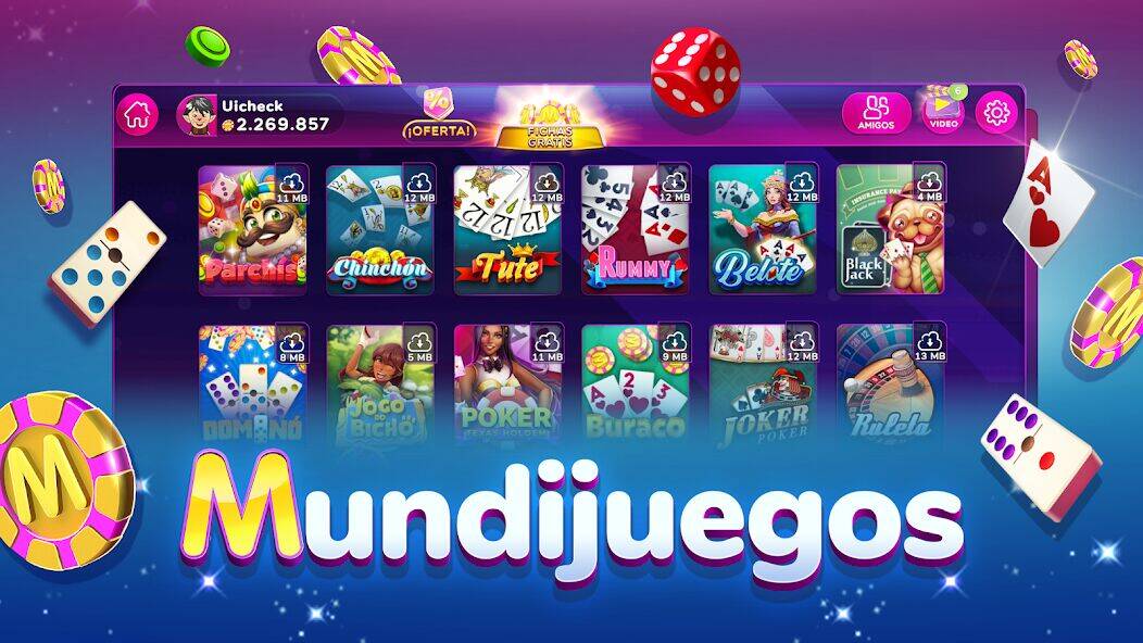 Скачать взломанную MundiJuegos: Bingo, Parchis… [Бесплатные покупки] MOD apk на Андроид