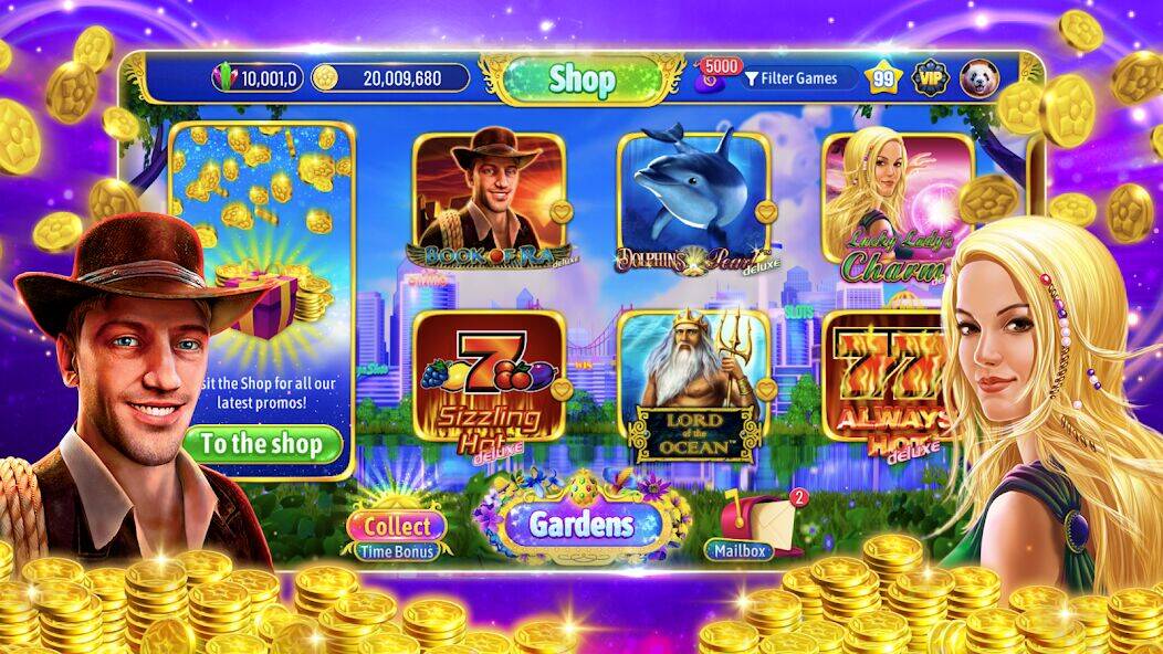 Скачать взломанную Bloom Boom Casino Slots Online [Много монет] MOD apk на Андроид