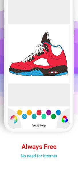 Скачать взломанную Basketball Shoes Coloring Book [Много монет] MOD apk на Андроид