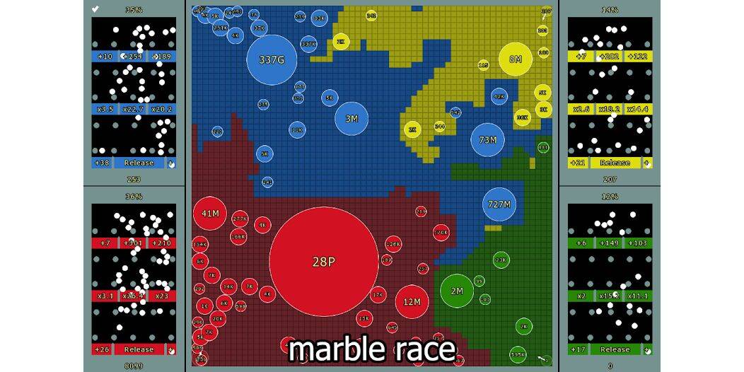 Скачать взломанную Marble Race and Territory War [Много денег] MOD apk на Андроид
