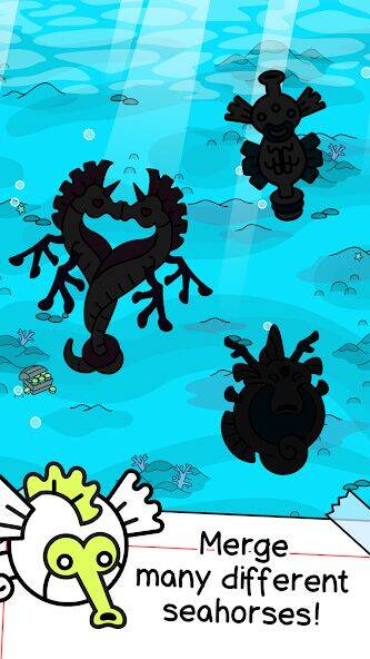 Скачать взломанную Seahorse Evolution: Sea Mutant [Бесплатные покупки] MOD apk на Андроид