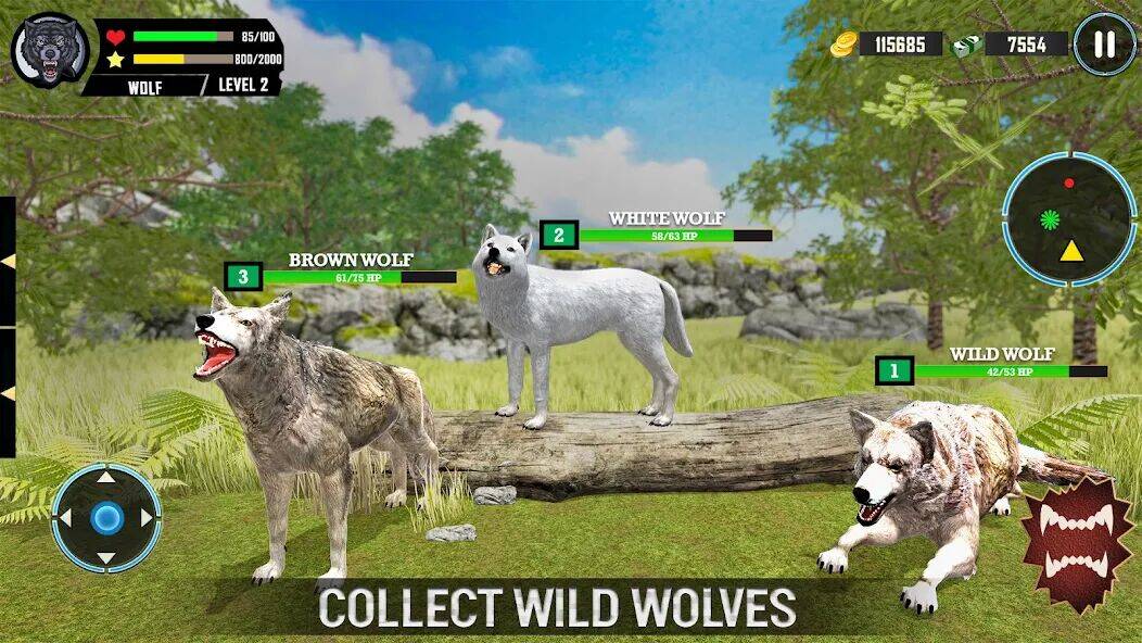 Скачать взломанную Игра волк: симулятор животных [Бесплатные покупки] MOD apk на Андроид