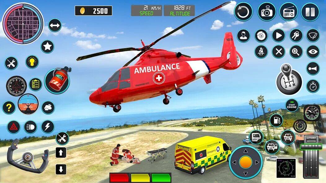 Скачать взломанную вертолет скорая помощь симулят [Бесплатные покупки] MOD apk на Андроид