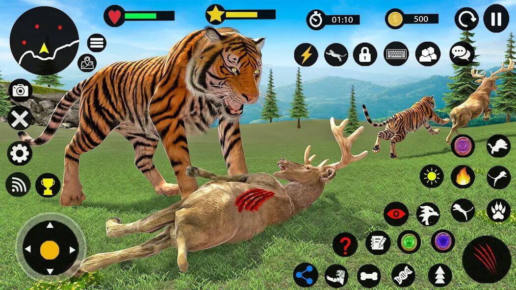 Скачать взломанную Игра на выживание семьи тигров [Бесплатные покупки] MOD apk на Андроид