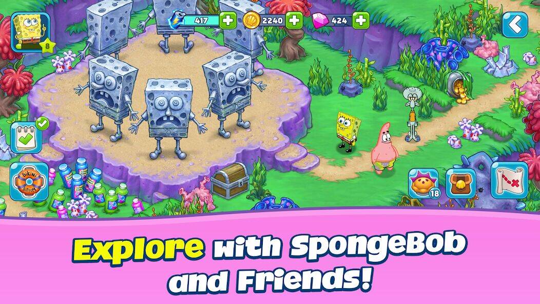 Скачать взломанную SpongeBob Adventures: In A Jam [Мод меню] MOD apk на Андроид