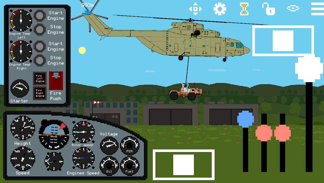 Скачать взломанную Pixel Helicopter Simulator [Мод меню] MOD apk на Андроид