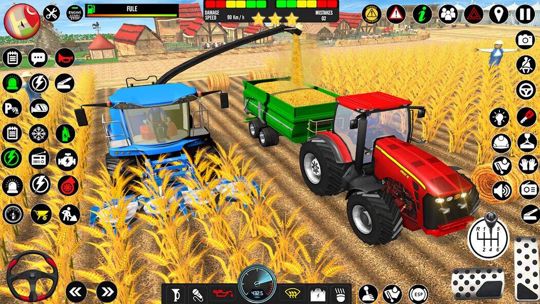 Скачать взломанную Farming Games: Tractor Games [Много денег] MOD apk на Андроид