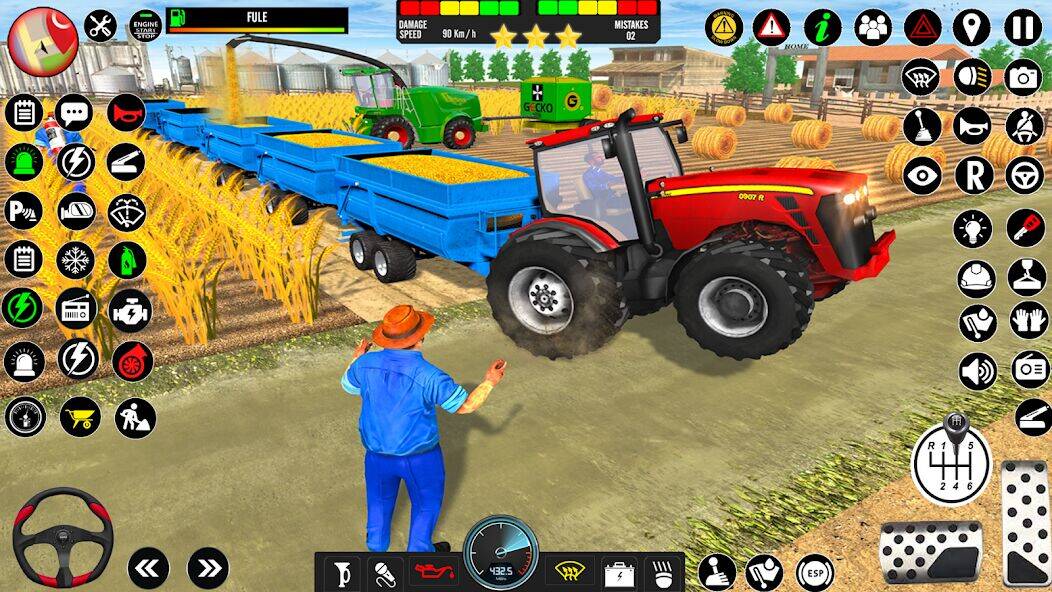 Скачать взломанную Farming Games: Tractor Games [Много денег] MOD apk на Андроид