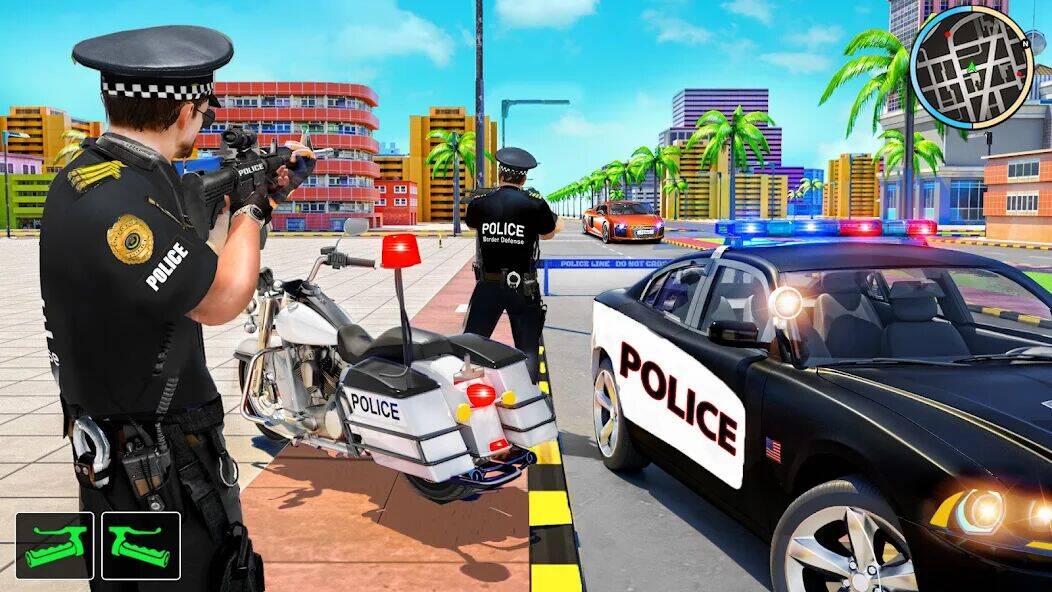 Скачать взломанную Police Moto Bike Chase Crime [Много денег] MOD apk на Андроид