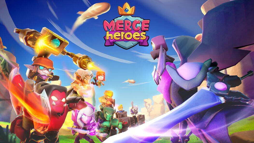 Скачать взломанную Merge Heroes: Tower Defense [Бесплатные покупки] MOD apk на Андроид