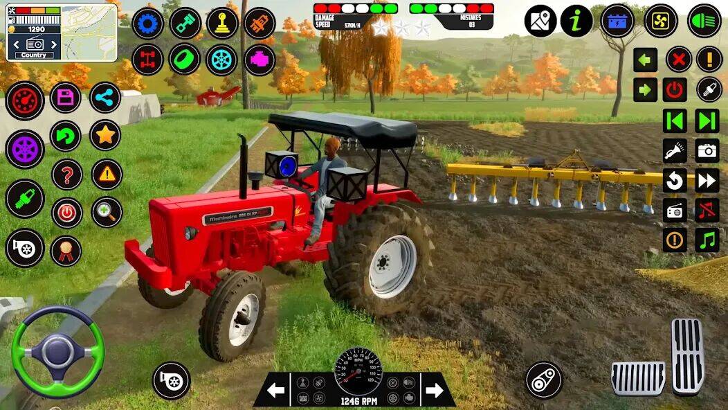 Скачать взломанную Тракторные фермерские игры 3D [Бесплатные покупки] MOD apk на Андроид