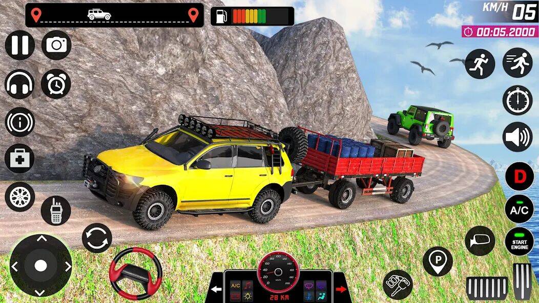 Скачать взломанную Offroad Jeep Game・Driving Game [Много монет] MOD apk на Андроид