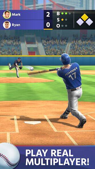 Скачать взломанную Baseball: Home Run Sports Game [Бесплатные покупки] MOD apk на Андроид