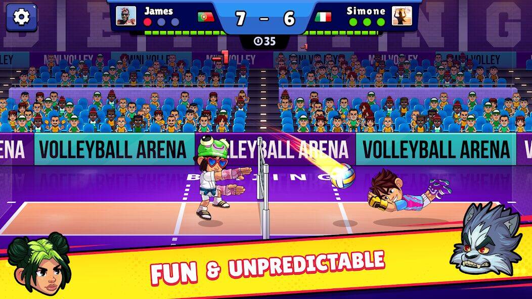Скачать взломанную Volleyball Arena: Spike Hard [Много монет] MOD apk на Андроид