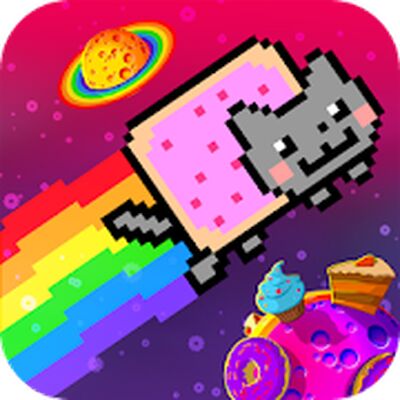 Скачать взломанную Nyan Cat: The Space Journey [Мод меню] MOD apk на Андроид