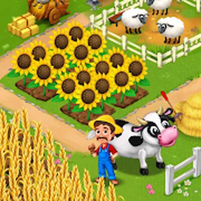 Скачать взломанную Ферма Симулятор: Фермеров [Бесплатные покупки] MOD apk на Андроид