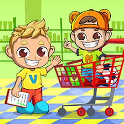 Скачать взломанную Влад и Никита. Супермаркет для детей [Бесплатные покупки] MOD apk на Андроид