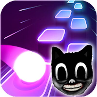 Скачать взломанную Cartoon cat - Hop round tiles edm rush [Много денег] MOD apk на Андроид