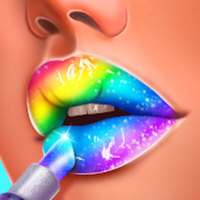 Скачать взломанную Lip Art -Lipstick Makeup Game [Бесплатные покупки] MOD apk на Андроид