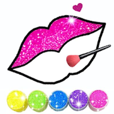 Скачать Glitter Lips with Makeup Brush Set coloring Game [Полная версия] RU apk на Андроид