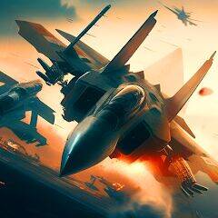Скачать взломанную Авиаудар Реактивная война [Бесплатные покупки] MOD apk на Андроид