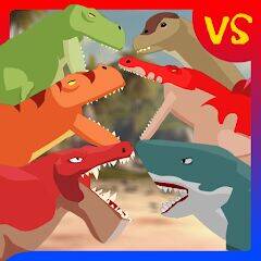 Скачать взломанную T-Rex Fights Dinosaurs [Много денег] MOD apk на Андроид