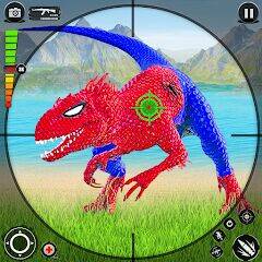 Скачать взломанную Wild Dinosaur Hunter Gun Games [Много монет] MOD apk на Андроид