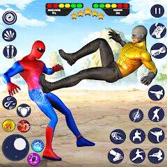 Скачать взломанную Superhero Kungfu Fighting Game [Бесплатные покупки] MOD apk на Андроид
