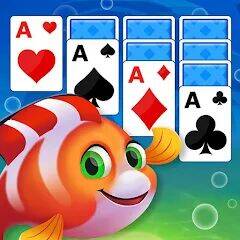 Скачать взломанную Solitaire Fish Klondike Card [Много монет] MOD apk на Андроид
