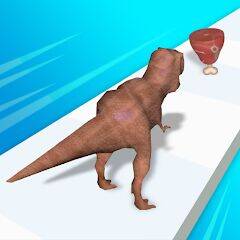 Скачать взломанную Dinosaur Game Run Dino Rush 3D [Мод меню] MOD apk на Андроид