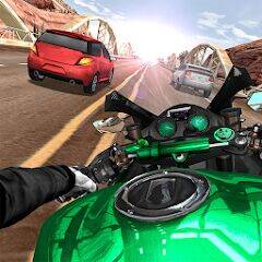 Скачать взломанную Moto Rider In Traffic [Много монет] MOD apk на Андроид