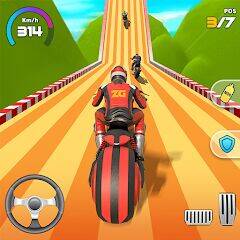 Скачать взломанную Bike Game 3D: Racing Game [Много монет] MOD apk на Андроид