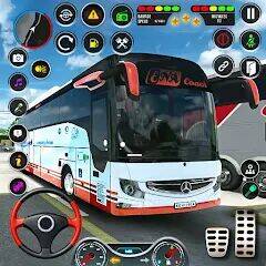 Скачать взломанную Public Coach Bus Driving Game [Много монет] MOD apk на Андроид