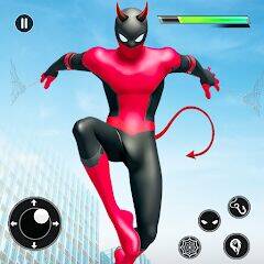Скачать взломанную Spider Rope Hero - Flying Hero [Мод меню] MOD apk на Андроид