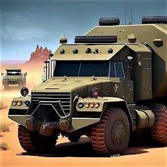 Скачать взломанную Truck Simulator Army Games 3D [Много денег] MOD apk на Андроид