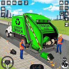 Скачать взломанную мусора грузовик Водитель симул [Много монет] MOD apk на Андроид