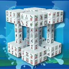 Скачать взломанную Stacker Mahjong 3D [Много монет] MOD apk на Андроид